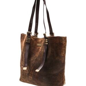 Michael Kors Distressed Brown Leather Shoulder Bag